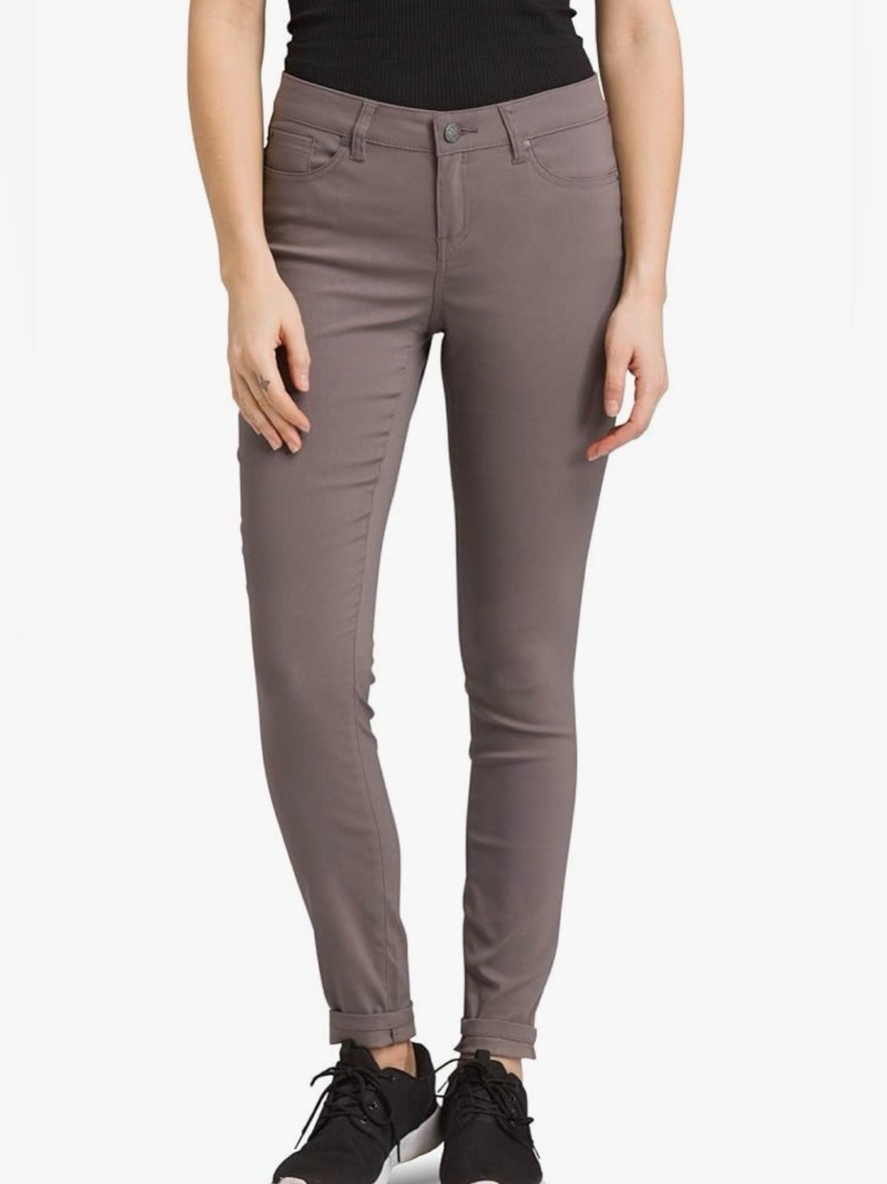 prAna Briann Pant Gray Slim Skinny Hiking Travel Pants Size 6 Stretch